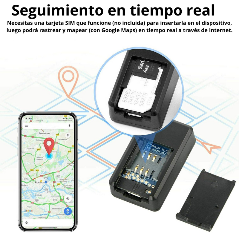 Mini GPS Satelital - Localiza y Escucha en Tiempo Real